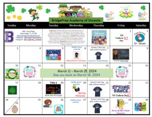 March 2024 Activity Calendar 